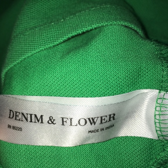 Denim & Flower Ricky Singh textured green tshirt - Picture 3 of 3
